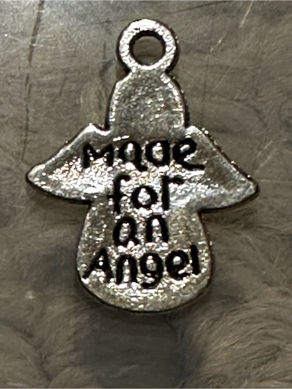 Silver 'Made for an Angel' Angel Charm